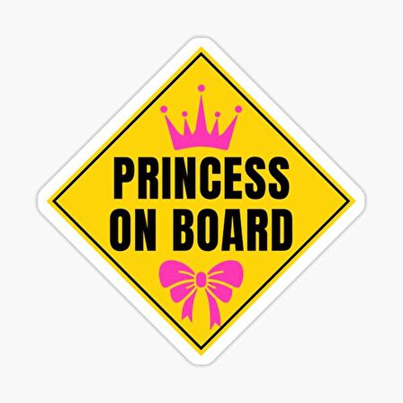 Arabada Prenses Bebek Var Sticker oto Etiket 18cm MD14