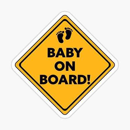 Araçta bebek var Baby On Board Sticker Yapıştırma 19CM md1