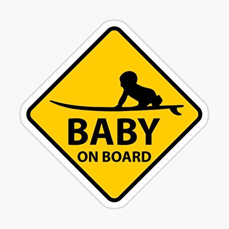 Araçta bebek var Baby On Board Sticker Yapıştırma 19CM md4