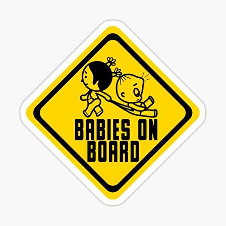 Araçta bebek var Baby On Board Sticker Yapıştırma 19CM md5