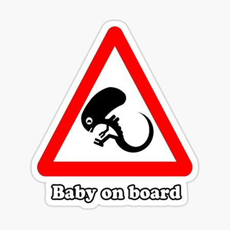 Araçta bebek var Baby On Board Sticker Yapıştırma 19CM md7
