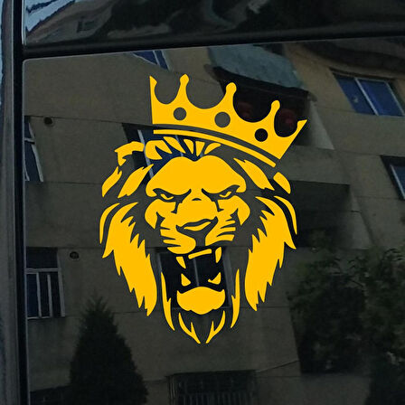 Aslan Araba Sticker Etiket Yapıştırması 19CM md2