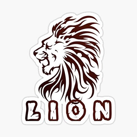 Aslan Araba Sticker Etiket Yapıştırması 19CM md8