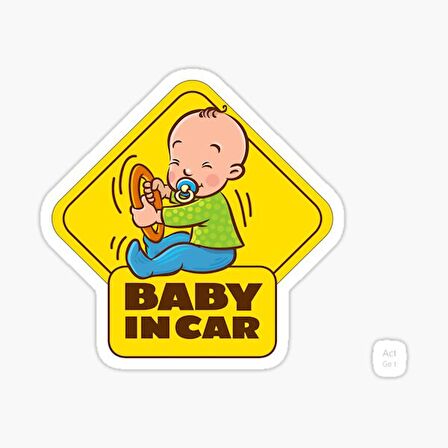 Baby On Board Arabada bebek var Araç Sticker Etiket 19CM md2