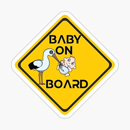 Baby On Board Arabada bebek var Araç Sticker Etiket 19CM md5