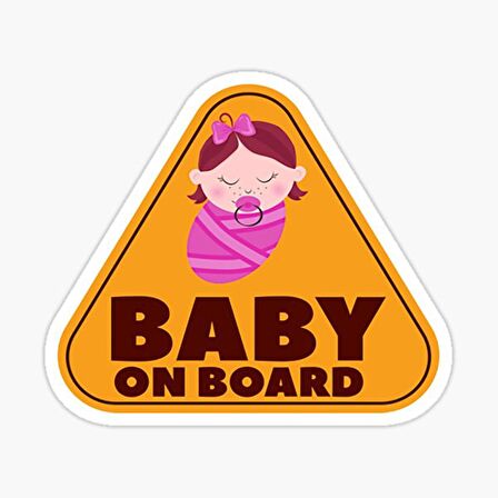 Baby On Board Arabada bebek var Araç Sticker Etiket 19CM md6