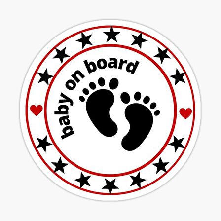 Baby On Board Arabada bebek var Araç Sticker Etiket 19CM md8