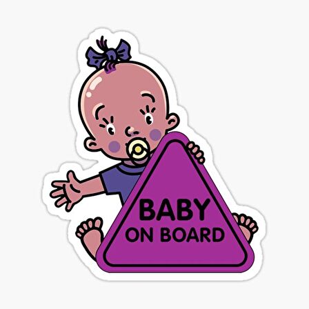 Baby On Board Arabada bebek var Araç Sticker Etiket 19CM md9