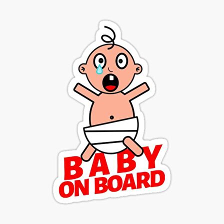 Baby On Board Arabada bebek var Araç Sticker Etiket 19CM md11
