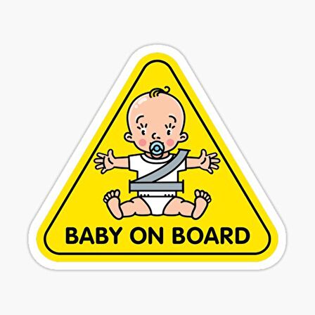 Baby On Board Arabada bebek var Araç Sticker Etiket 19CM md15