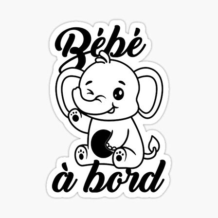 Baby On Board Arabada bebek var Oto Sticker Etiket 19CM md1