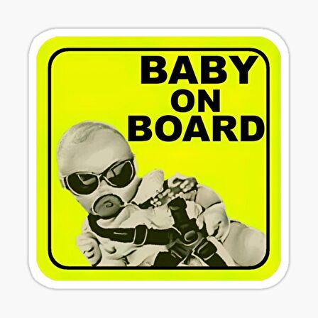Baby On Board Arabada bebek var Oto Sticker Etiket 19CM md3