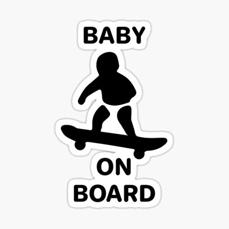 Baby On Board Arabada bebek var Oto Sticker Etiket 19CM md14