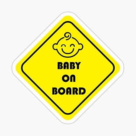 Baby On Board Arabada bebek var Oto Sticker Etiket 19CM md22