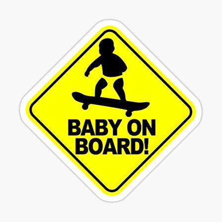 Baby On Board Arabada bebek var Oto Sticker Etiket 19CM md23