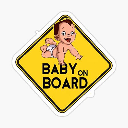 Baby On Board Arabada bebek var Oto Sticker Etiket 19CM md24