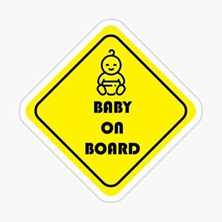 Baby On Board Arabada bebek var Oto Sticker Etiket 19CM md25