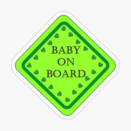 Baby On Board Arabada bebek var Sticker Etiket 19CM md4