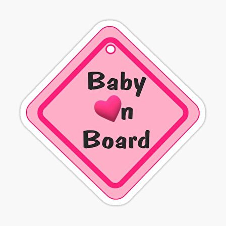 Baby On Board Arabada bebek var Sticker Etiket 19CM md5