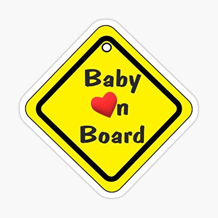 Baby On Board Arabada bebek var Sticker Etiket 19CM md7