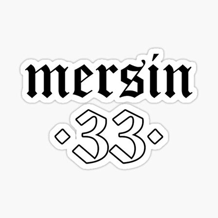 MERSİN Sticker Yapıştırma Oto Etiket 17cm