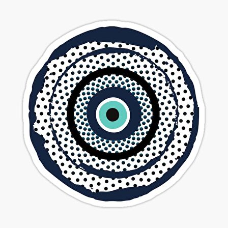 Nazar Boncuğu Sticker Araba 18cm Yapıştırma Etiket MD8