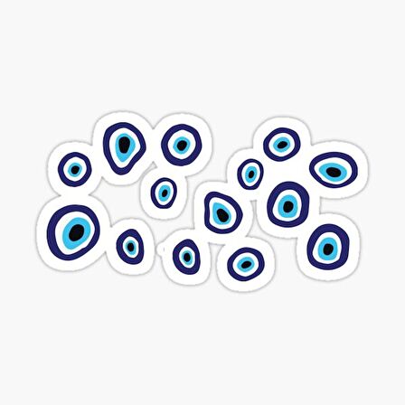 Nazar Boncuğu Sticker Araba 18cm Yapıştırma Etiket MD11