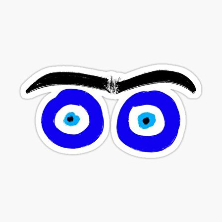 Nazar Boncuğu Sticker Araba 18cm Yapıştırma Etiket MD12