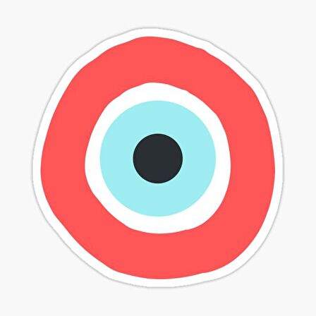 Nazar Boncuğu Sticker Araba 18cm Yapıştırma Etiket MD15