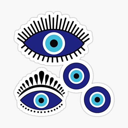 Nazar Boncuğu Sticker Araba 18cm Yapıştırma Etiket MD29