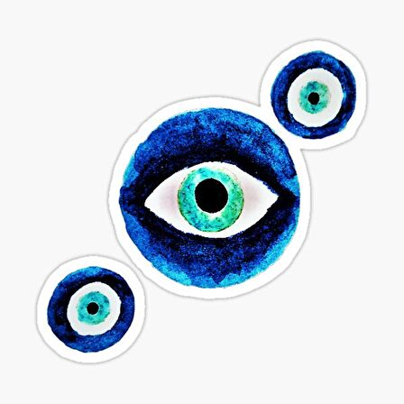Nazar Boncuğu Sticker Duvar 18cm Yapıştırma Etiket MD5