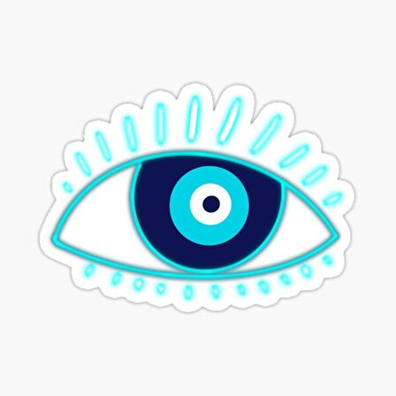 Nazar Boncuğu Sticker Duvar 18cm Yapıştırma Etiket MD7