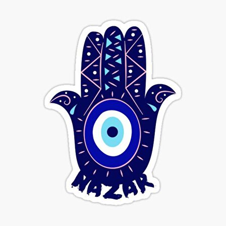Nazar Boncuğu Sticker Duvar 18cm Yapıştırma Etiket MD10