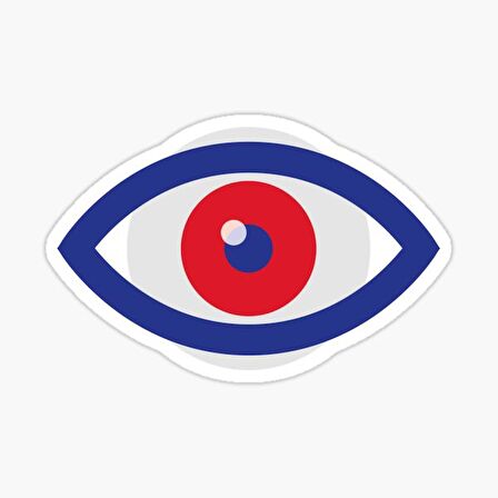 Nazar Boncuğu Yapıştırma Etiket Sticker Duvar 18cm Md11