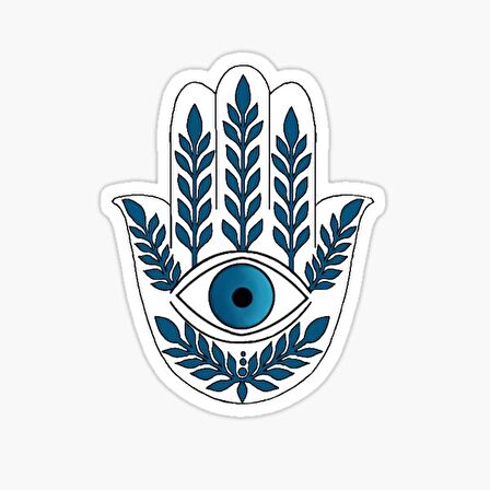 Nazar Boncuğu Yapıştırma Etiket Sticker Duvar 18cm Md17