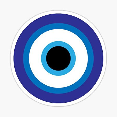 Nazar Boncuğu Yapıştırması Sticker Duvar Araba Md1 18cm