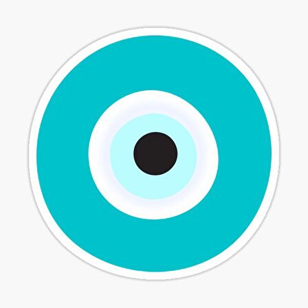 Nazar Boncuğu Yapıştırması Sticker Duvar Araba Md2 18cm