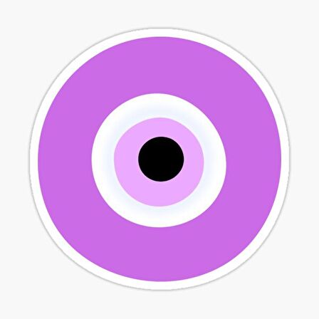 Nazar Boncuğu Yapıştırması Sticker Duvar Araba Md5 18cm