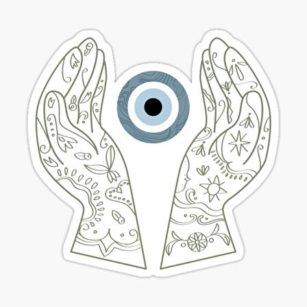 Nazar Boncuğu Yapıştırması Sticker Duvar Leptop 18cm MM2