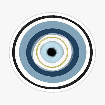 Nazar Boncuğu Yapıştırması Sticker Duvar Leptop 18cm MM3