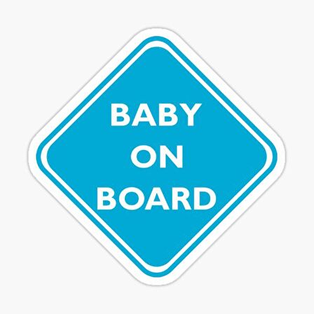 Uyarı Arabada Bebek Var Sticker oto Etiket 18cm MD16