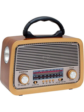 RT-301 Fenerli Nostaljik Müzik Kutusu USB Sd Aux  Bluetooth Fm Radyo MP3 Çalar