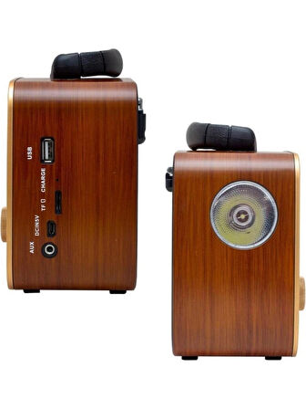 RT-301 Fenerli Nostaljik Müzik Kutusu USB Sd Aux  Bluetooth Fm Radyo MP3 Çalar