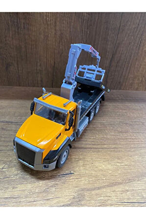 Oyuncak Die Cast Sesli Kamyon Metal Oyuncak Çekici Itfaiye Sesli Işıklı Sarı Scn