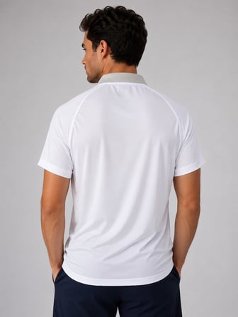 UMBRO Vectör Kamp Erkek Beyaz Polyester Polo Yaka Spor Tişört TF0614