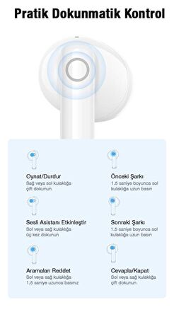 Baseus 2ENC Mikrofon Bluetooth 5.2Vers. Uzun Şarjlı Bluetoothlu Kulaklık Kulakiçi Bluetooth Kulaklık