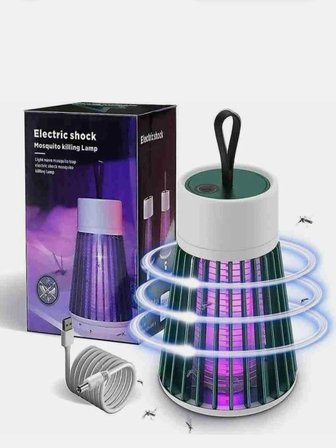 USB Şarjlı Sivrisinek Öldürücü Lamba Elektrikli Cızz Sinek Tuzağı LED Mor Işıklı Taşınabilir Sinek Savar