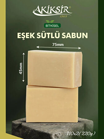 Doğal Eşek Sütlü Sabun – 2 Adet – 2x110g