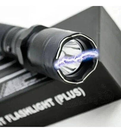 Köpek Kovucu Şarjlı El Feneri Kamp Lambası Outdoor Siyah