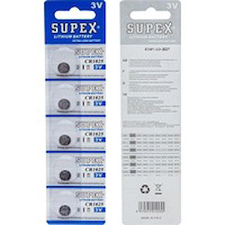 Supex CR1025 3V Lityum Pil 5'li